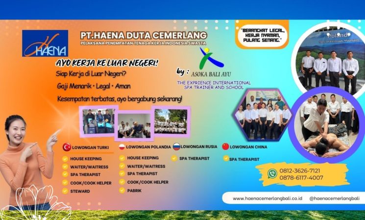 Rekrutmen Tenaga Kerja Luar Negeri PT Haena Duta Cemerlang Tahun 2026