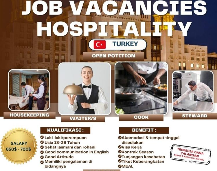 PENGUMUMAN RESMI REKRUTMEN TENAGA KERJA LUAR NEGERI (TURKI) – PT. HAENA DUTA CEMERLANG